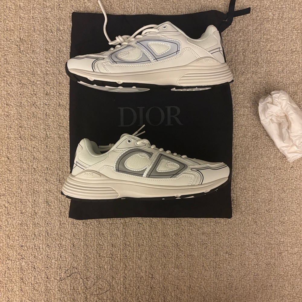 Athletic White and Light Gray Men's Sneakers